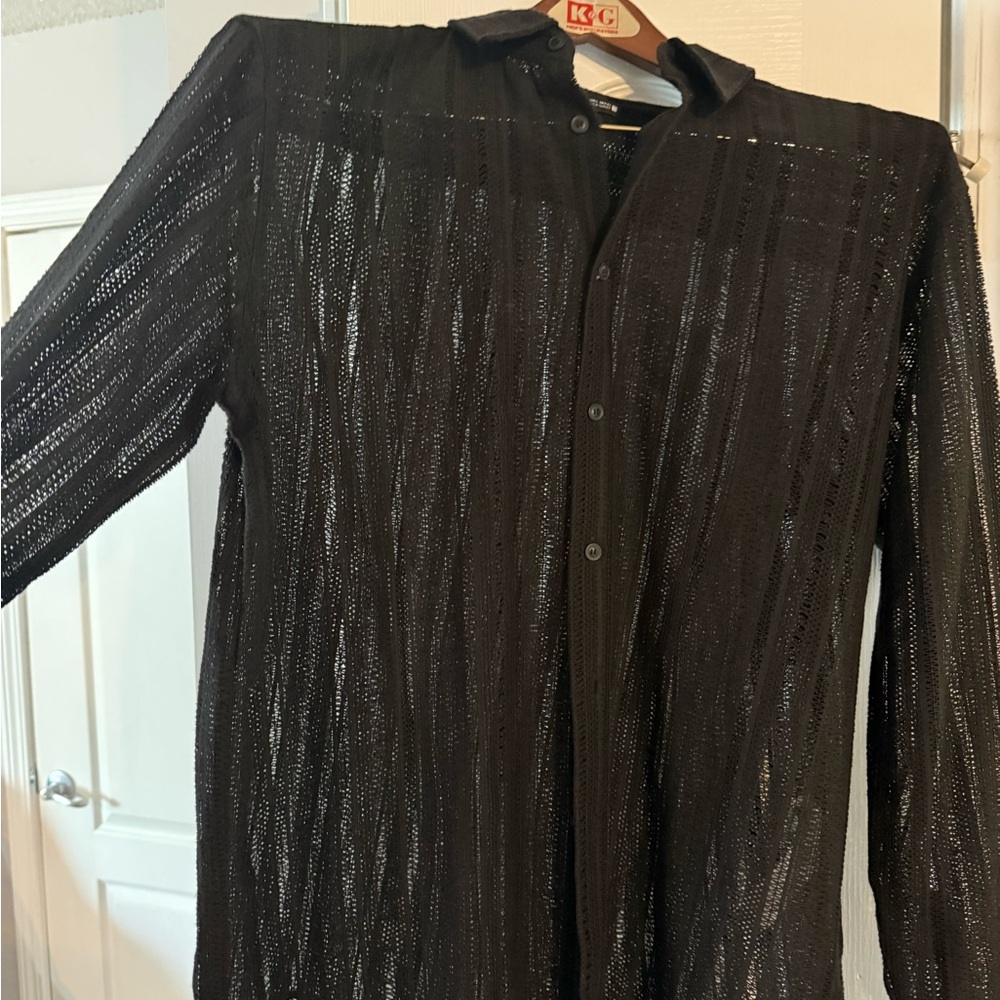 Zara Black Open-Knit Sweater - Picture 2 of 11
